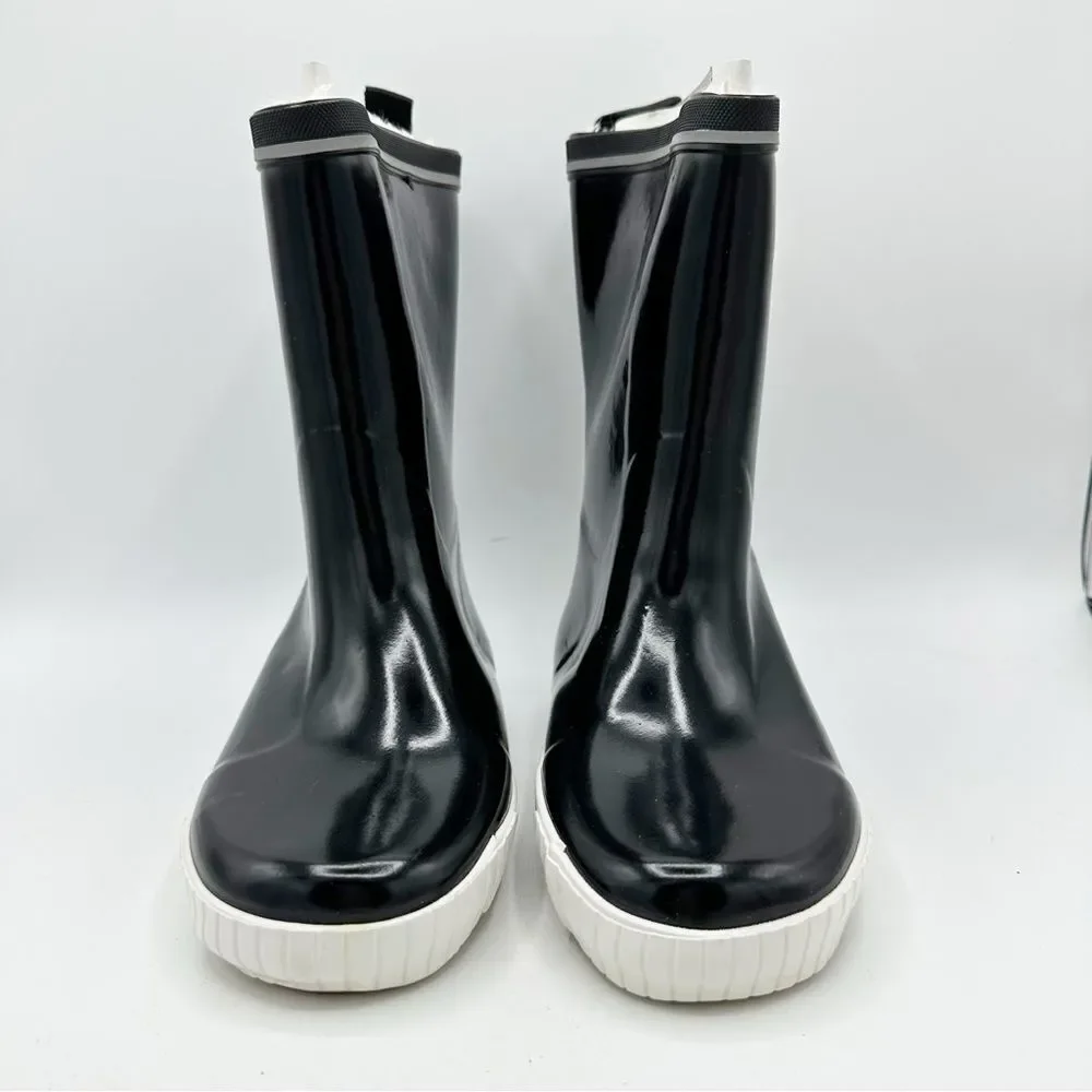 Tretorn Fleece Lined Black Skerry Rain Boots Size Women’s 4 Mid Calf Waterproof